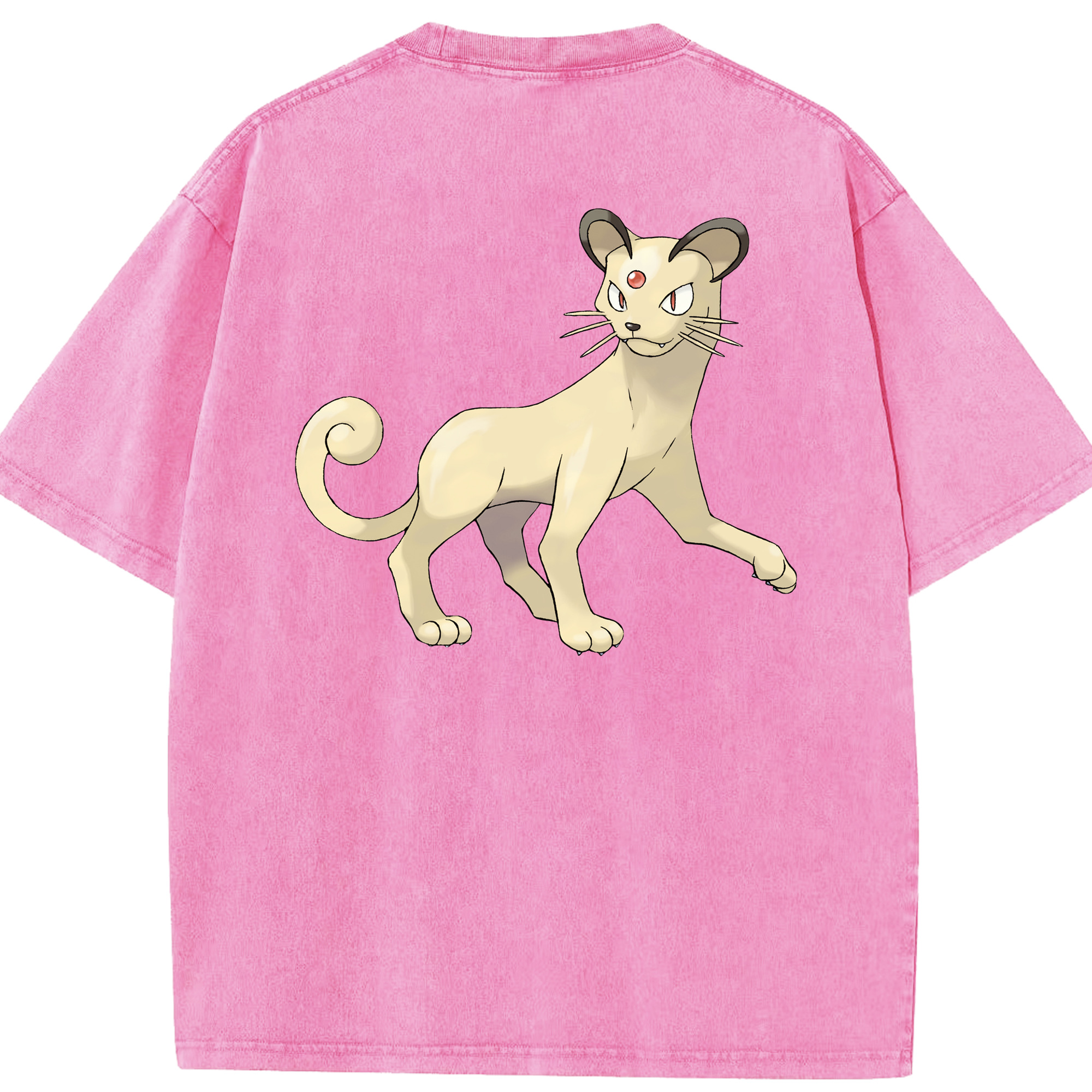 （画像用） ポケットモンスター Pokémon 綿100% ヴィンテージ風 半袖Tシャツ（背面プリント）